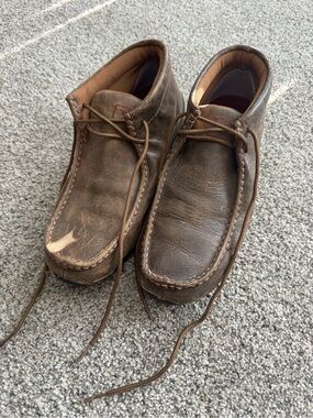 Twisted X Women’s Brown Leather Chukka Moc-Toe Boots